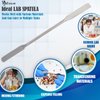 A2Z Lab Spatula Stainless Steel Sampling Spatula Mixing Transfering Double-Ended Spatula with Flat Ends For Cosmetic Lab Handling Cream, Gel, Powder- Laboratory Supplies For Experiments & Lab Use - 7"