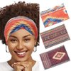 CAKURE Boho Headbands Stretch Wide Hair Bands Turban African Head Bands Yoga Running Sweatband Hair Accessories for Women and Girls Pack of 3 (Type A)