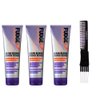 yper Fudge Clean Blonde Damage Rewind Violet Toning Conditioner (8.4 oz) with Teasing Comb Pack of 3