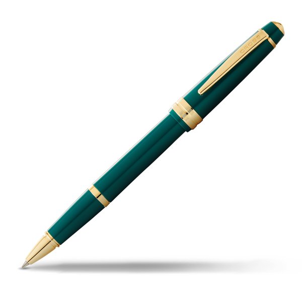 Cross Bailey Light Refillable Rollerball Pen Presented in a Everyday Gift Box - Medium Point, Black Ink, Polished Green