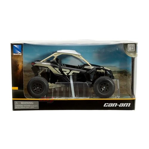 NewRay Can-Am Maverick X3 XRC Turbo – Tan – Side-by-Side Off-Road Vehicle, 1:18 Scale Model, Black