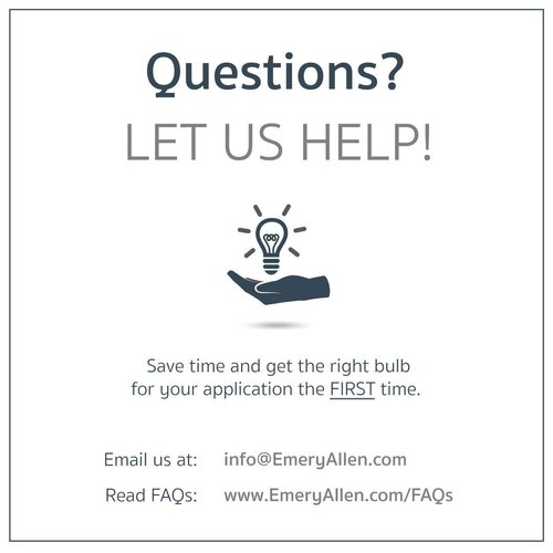 EmeryAllen EA-E12-2.5W-001-309F-D Dimmable Candelabra Base LED Light Bulb, 120V-2.5Watt (20W Equivalent) 250 Lumens, 3000K, 1 Pcs