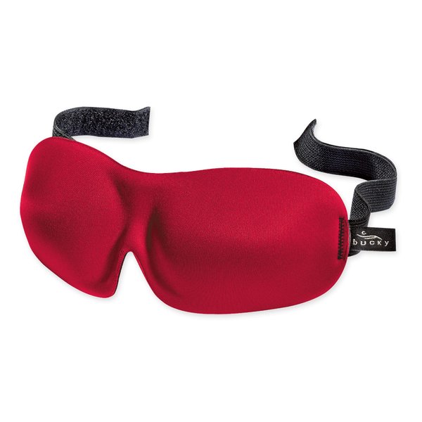 Bucky 40 Blinks No Pressure Solid Eye Mask for Sleep & Travel, Crimson, One Size