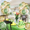 50th Birthday Balloons 24Pcs Sage Green Gold Fiftieth Birthday Latex Balloons Confetti Balloons Green Gold 50th Birthday Party Decorations for Women Men 50 Year Birthday Anniversary Supplies 12inch