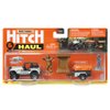 Matchbox Hitch & Haul Die-cast Vehicle Playset - Boating Bear Adventure ~ 6 Piece Set ~ Car CJ7 ~ Includes Trailer Trawler with Boat, Hiker, Bear, Wolf and Trailhead Sign