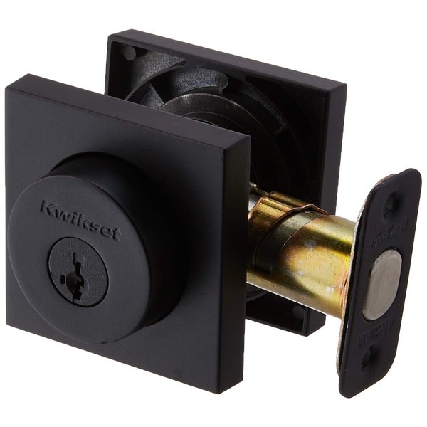 Kwikset 159SQT-S Halifax Double Cylinder Deadbolt with Smartkey Technology, Iron Black,Matte Black, 4.7 x 4.1 x 3 inches