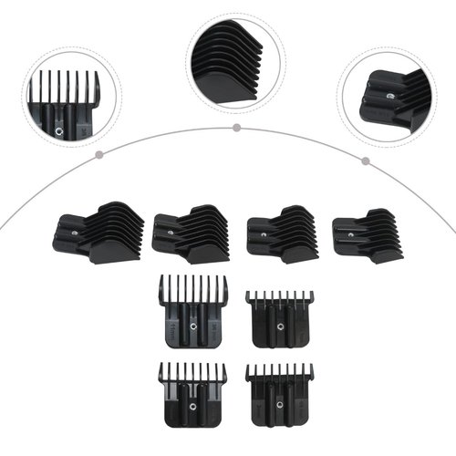 Set of 8 Replacement Guards, Clipper Combs Cutting 1/32" 1/8" 1/4" 3/8" 5/8" 7/8" 1" 11/4", by BLUE ELF for FX726 LoPROFX Trimmers
