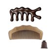 sanlusan 2 Pcs natural wooden comb,comb set, head Massage Comb,hair massager, wooden comb for women,wooden comb for men, Anti Static Wood, head massager scalp stress relax,birthing comb,Gift