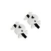 Halloween Skull Hair Clips Skeleton Hair Barrettes Clips Halloween Goth Hair Pin BHWH03 (2 Pcs-White)
