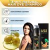 GDRFNP Black Hair Dye Shampoo 3 in 1, Herbal Shampoo Hair Dye for Women Men, Grey Coverage Shampoo 16.9fl oz (black)