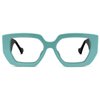 Zeelool Stylish Oversized Geometric Thick Blue Light Blocking Glasses for Women Reece ZOP606881-01 Green