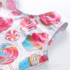 HOZIY Gymnastics Leotards for Girls 4t 5t Pink Candy Cake Lollipop Biketard Sweet Kids Unitards