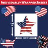 winthrop 240 Pcs 4th of July Temporary Tattoos for Kids - Individually Wrapped, Waterproof & Safe USA Flag & U.S. Presidential Election Designs, Perfect for Independence Day, 60 Unique Patterns