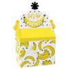 Big Dot of Happiness Let’s Go Bananas - Treat Box Party Favors - Tropical Party Goodie Gable Boxes - Set of 12