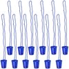 Iconikal Shot Glass on Beaded Necklace, Blue, 12-Pack
