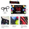 HTDZZI Happy 10th Birthday Backdrop Banner, 10th Birthday Decorations for Girls Boys, Double Digits 10 Year Old Birthday Party Yard Sign Photo Props Decor for Outdoor Indoor, Fabric, Sturdy
