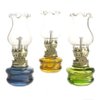 Purism Style- 4 inch Tall Glass Kerosene Oil Lamp Lantern (Set of 3)