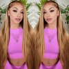ALLRUN Highlight Lace Front Wig Human Hair 13x6 Highlight Wigs Human Hair Straight P4/27 Highlight Ombre Human Hair Honey Blonde Wig Hd Lace Front Wigs Pre-Plucked With Baby Hair 24 Inch