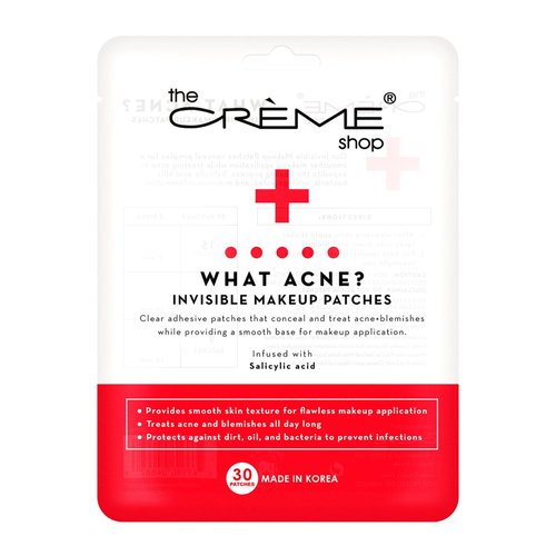 The Crème Shop - What Acne? Invisible Makeup Patches, Acne Cover Patch, Acne Healing, Acne Prevention and Acne Treatment With Salicylic acid - 3Pack - 90 Patches