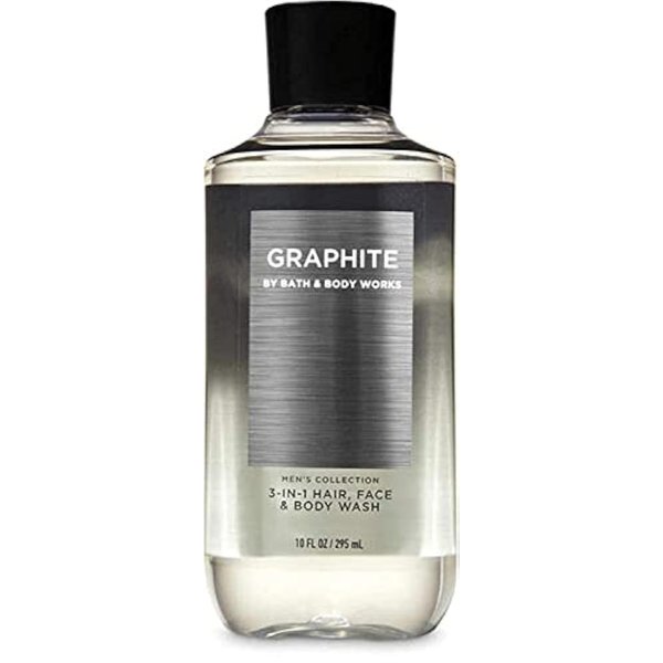 Bath and Body Works Men's Collection Graphite 3-in-1 Hair Face and Body Wash 10 Fluid Ounce