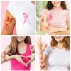 Breast Cancer Temporary Tattoos Pink Ribbon Tattoo Stickers Butterfly Wings Hope Faith Heart Fake Tattoos for Women Girls Waterproof Body Face Decorations for Breast Cancer Awareness Cheer 10 Sheets