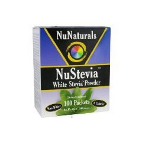 NuNaturals - NuStevia White Stevia Powder - 100 Packet(s) (Pack of 3)