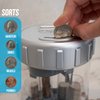 Teachers Choice Digital Coin Counter Automatic Coin Sorter - 2023 Version - Automatically Sorts U.S. Coins into Individual Tubes and Keeps Digital Count, with 20 Coin Wrappers Included (Gray)