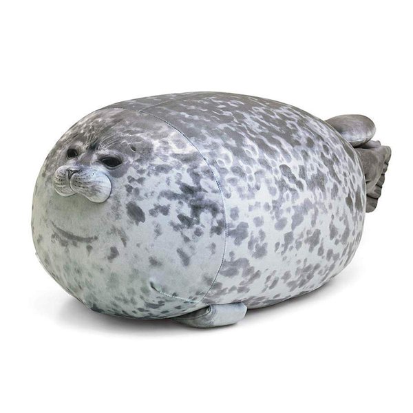 ARELUX 23.6in Soft Seal Plushie Pillow, Chubby Blob Seal Hugging Pillow,Cute Stuffed Animal Plush Pillow Toy Kawaii Room Decor for Kids Boys Girls