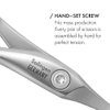 GERMANIKURE Tower Point Cuticle Scissors - Self-Sharpening FINOX22 Titanium Coated Stainless Steel Professional Grooming Scissors in Leather Case - Ethically Made in Solingen Germany - 2705