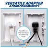 Clear Outlet Cover Box [Patented] Double Lock for Much Better Toddler Proofing, Easier Operation, Simple 3 Step Install with Included Screws. Provides Extra Space Inside for Plugs