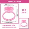 Glue Rings for Eyelash Extensions Glue Rings Pretty memory 100PCS Smart Lash Rings Blooming Eyelash Glue Holder Volume Fanning Cup for Lash Extension Supplies, Pink