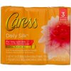 Caress Beauty Bar Soap For Noticeably Silky Soft Skin Daily Silk Extract and Floral Oil Essence 3.15 oz 3 Bars