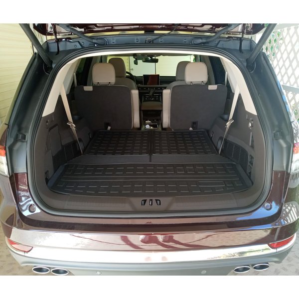 EACCESSORIES EA Cargo Liner - Trunk Mat for Lincoln Aviator 2020-2024 – Weather-Resistant Trunk Mats for Cars with Raised Lip – Non-Slip Car Trunk Mat Tray Pad Boot – Laser Pre-Cut Design