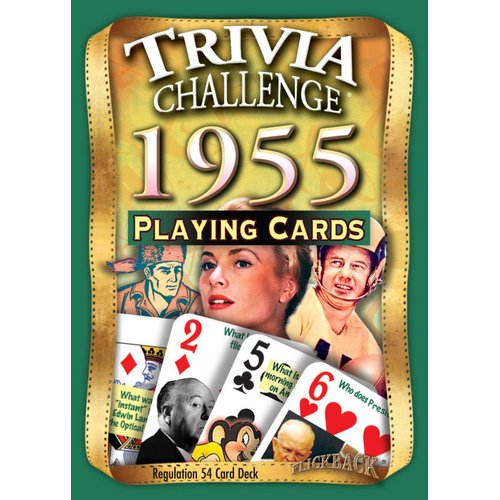Flickback 1955 Trivia Playing Cards Birthday or Anniversary
