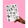 xo, Fetti Western Birthday Party Temporary Tattoos - 50 Silver Foil Pcs | Birthday Girl Accessory, Rodeo Cowgirl Bachelorette Party Decorations, Hoedown Accessory, Country Theme Party Supplies