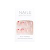 ROFIBUT Christmas Press on Nails Short Square Fake Nails Glossy French Tips Red Silver Glitter Design Christmas Glue on Nails Santa Hat Heart Reindeer Acrylic Glue on Nails for Women Girls 24Pcs
