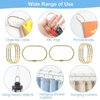 Goowin Shower Curtain Rings, 12 Pcs Shower Curtain Hooks, Oval Snap Shower Rings for Curtain, Metal Gold Shower Curtain Rings Rust Proof, Glide Smoothly Shower Hooks for Shower Curtain Rod (Gold)