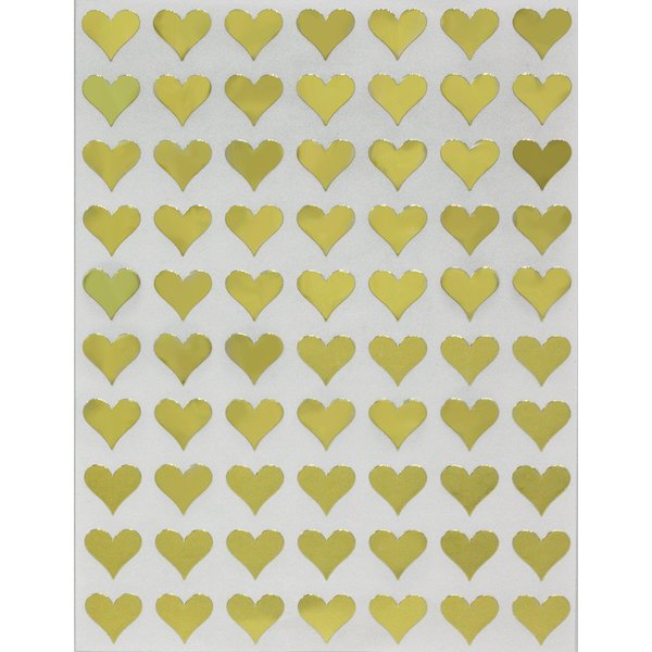 Royal Green Small Heart Stickers Embellishments for Valentine and Mother's Day, 1/2 Inch Heart Labels for Gift Cards, Letters, Envelopes,Thank You Notes, and Greeting Cards, 1050-Pack (Metallic Gold)