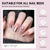 CHARMARK Solid Nail Gel for Press on Nails 30g Soft Acrylic Nails Glue UV Cured Fake Nails Gel Nail Tips for Lasting Nail Art Salon Manicure Glue Adhesive