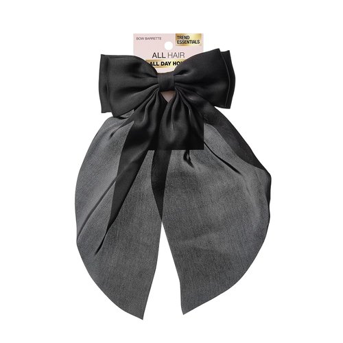 Scunci by Conair - Bow Barrette - hair accessories for women - hair bows - bows - hair barrettes for women - Black Satin
