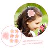 Beatifufu 7pcs Cherry Blossom Hairpin Flower Hairpins Flower Hair Barrettes Floral Duckbill Hairpins Hair Jewels for Women Hair Clips for Girls Flower Girl Hair Accessory Pink