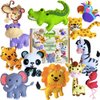 MOVEBO Sewing Kit for Kids, Fun and Educational safri Animal Craft Set for Boys and Girls Age 7-12, Sew Your Own Felt Animals Craft Kit for Beginners, 12 Toys Set