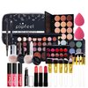 MolPafe All-in-one Makeup Set for Beginners or Pros, Cosmetic-Gift for Women -Include Makeup Brush Set, Eyeshadow Palette, Powder puffs, Eyebrow Pencil, Mascara, Concealer, Lip Gloss Set -03B