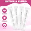 60 PACK Disposable Vaginal Suppository Applicator for Women，Fits Most Lubricants Creams Gels Pills Tablet Suppositories，Threaded End, Soft & Small Tip，with Dosage Markings，Individually Wrapped