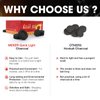 MEKER Quick Light Charcoal Briquettes, Charcoal Disk Lights, 33 mm Nature Coal Disks, Instant Fire Coal Tablet, Charcoal Burner (100Pcs)