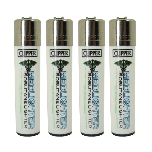 Bundle - 4 Items - Clipper "MedLighter" Refillable Butane Lighter 4 Pack