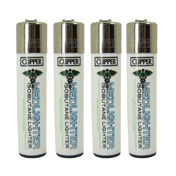 Bundle - 4 Items - Clipper "MedLighter" Refillable Butane Lighter 4 Pack