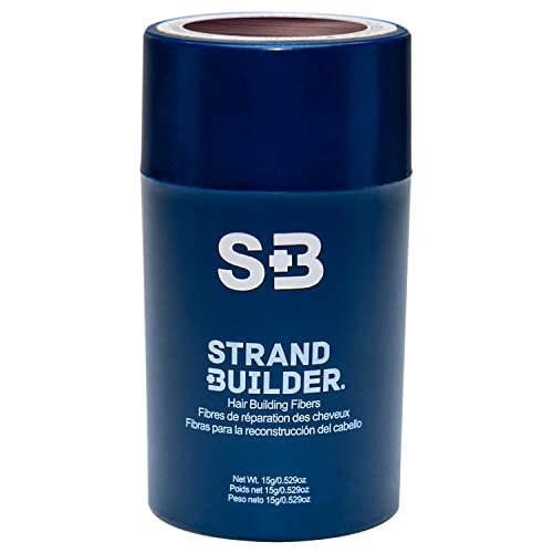 Strand Builder Hair Fibers for Thinning Hair and Hair Loss, Natural Keratin Hair Building Fibers, Undetectable Hair Thickener for Men or Women, 15g (Medium Brown)