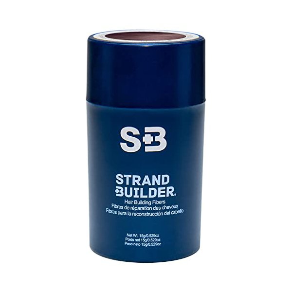 Strand Builder Hair Fibers for Thinning Hair and Hair Loss, Natural Keratin Hair Building Fibers, Undetectable Hair Thickener for Men or Women, 15g (Medium Brown)