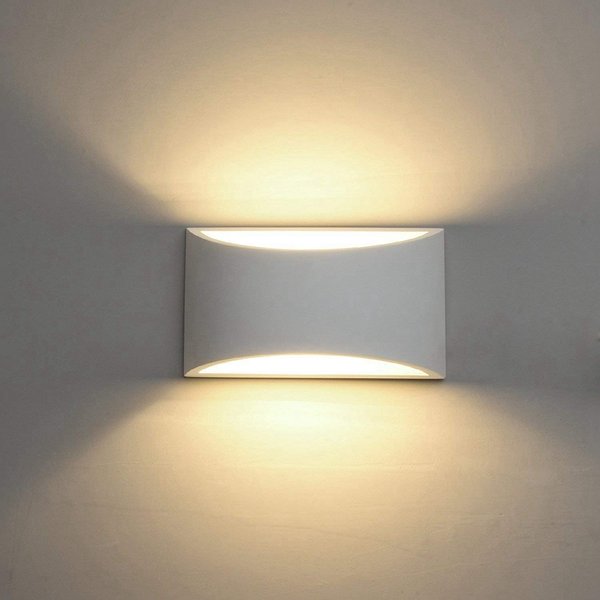 ChangM Modern LED Wall Sconce Lighting Fixture Lamps 7W Warm White 2700K Up and Down Indoor Plaster Wall Lamps for Living Room Bedroom Hallway Home Room Decor(with G9 Bulbs NOT Plug)